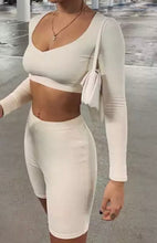 Load image into Gallery viewer, Solid Bodycon Long Sleeve Fashion Casual Two Piece Outfits
