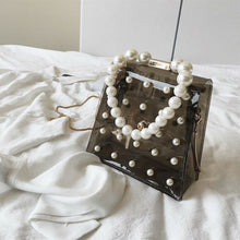 Load image into Gallery viewer, Transparent PVC Clear Pearl Handbag
