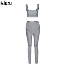 Load image into Gallery viewer, Crop top leggings 2  piece set tracksuits
