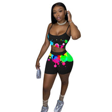 Load image into Gallery viewer, Letter Print  Two Piece Set Tank Top and Shorts
