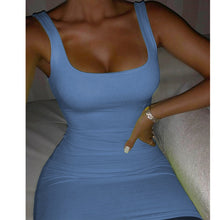Load image into Gallery viewer, Square Neck Sleeveless Bodycon Mini Dress
