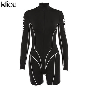 Women fashion sportswear skinny playsuit